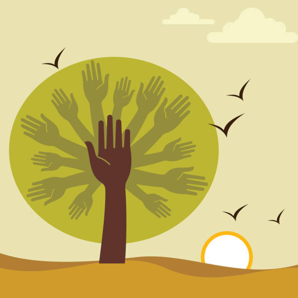 Nature Hands Vector 270+ Black Man Hand Reaching Out Stock Illustrations, Royalty-Free ...
