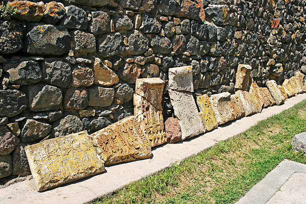 istock Khachkars or cross-stones 471960707
