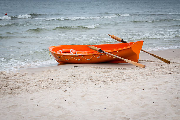 Lifeguard boat, Beach, Baltic Sea