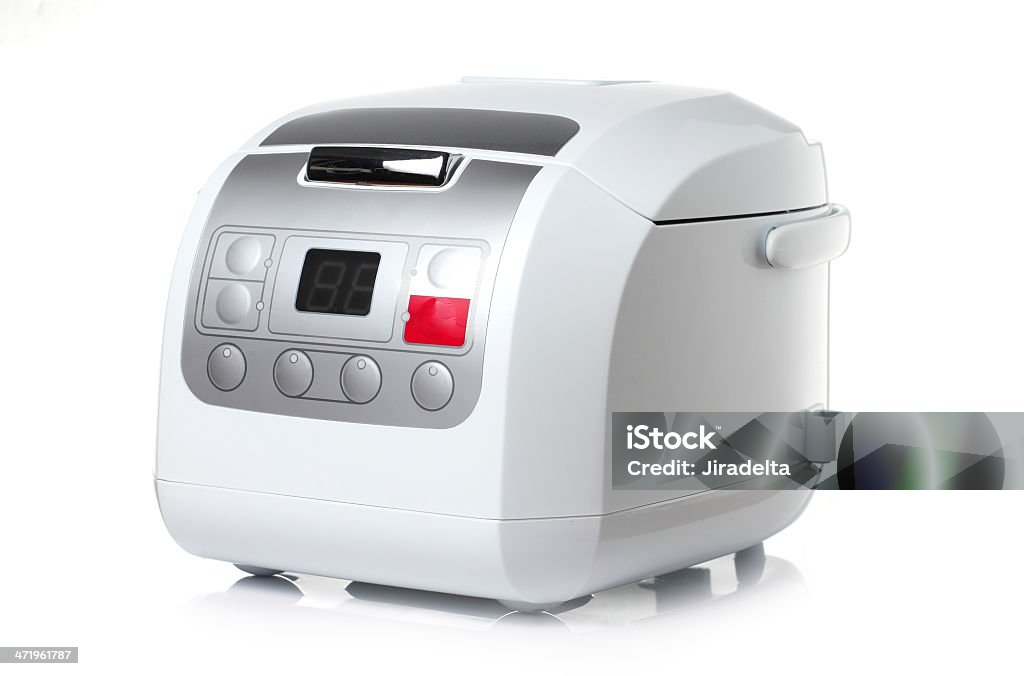 Electronic Rice cooker Electronic Rice cooker on White background Rice Cooker Stock Photo