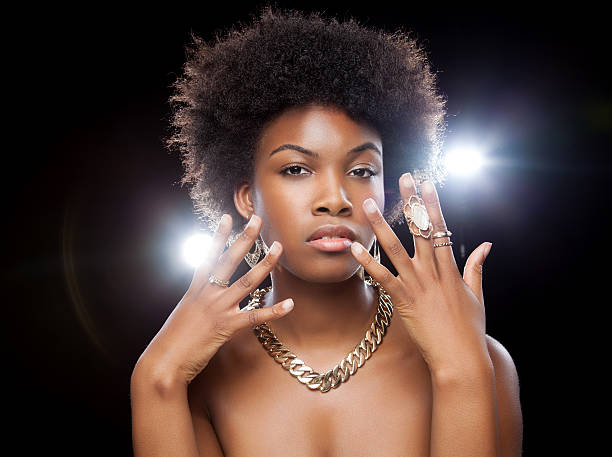 istock Black beauty enjoying a party lifestyle 471962789