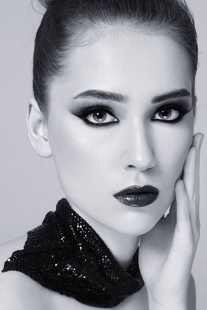 мода - make up eyelash women beauty стоковые фото и изображения