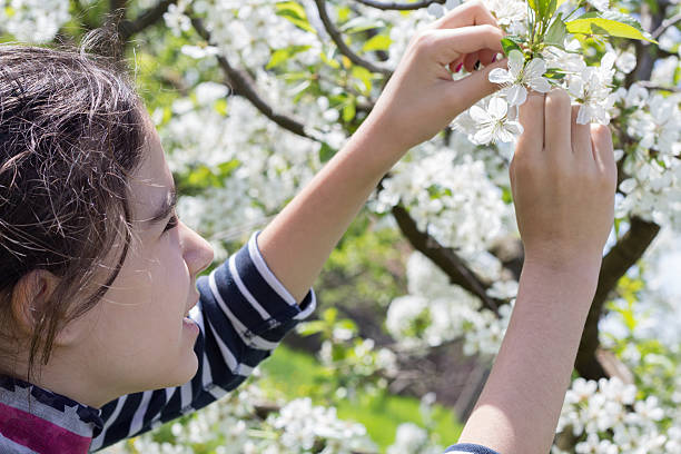 istock Young girl with spring flowers 471963791