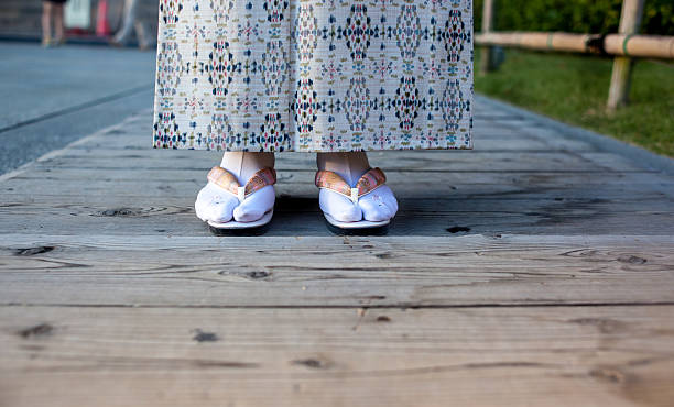 istock Japanese shoes with kimono 471964191