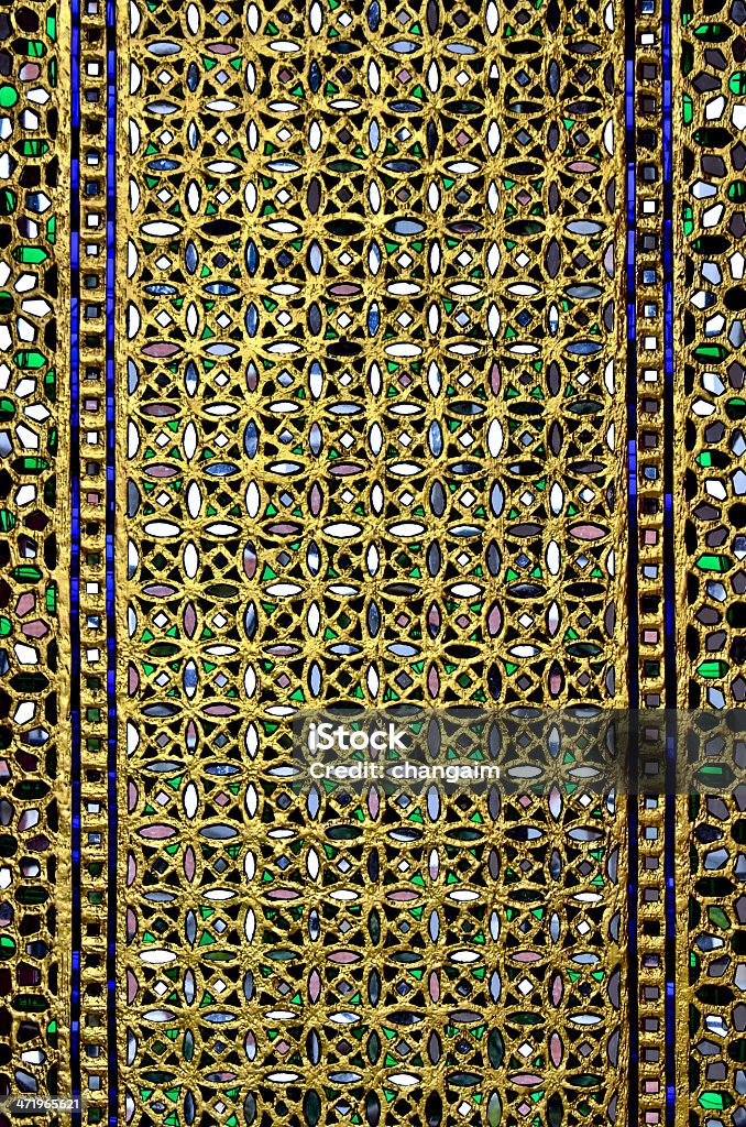 Porta de vidro, decorado com cores suaves - Royalty-free Antigo Foto de stock