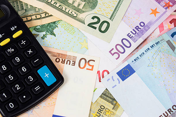 istock Calculator with euro and dollars 471966239