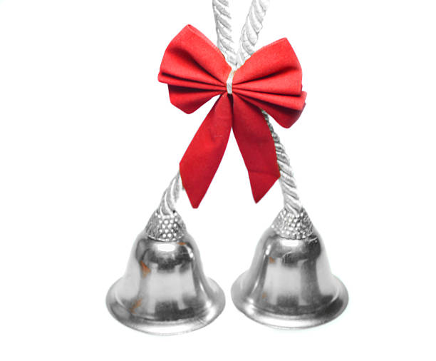istock Real cristmas bells with red bow 471967147