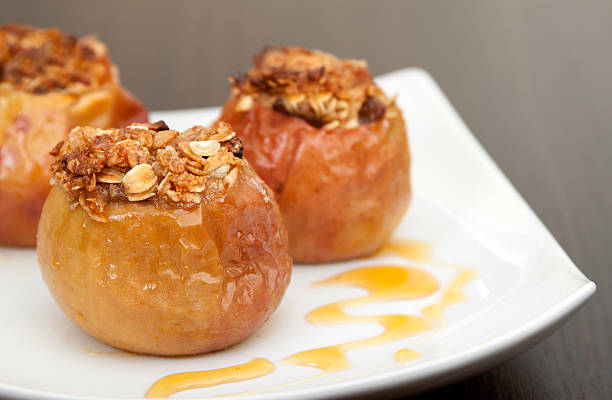 istock Baked apples with granola  . 471967291