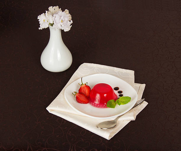 istock Jelly decorated with drops of chocolate 471968015