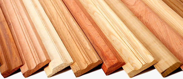 Combination of Wooden Skirting boards over white