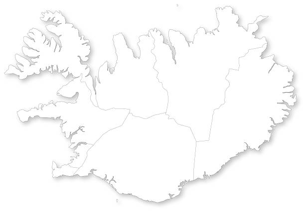 istock Map of Iceland with regions. 471968291