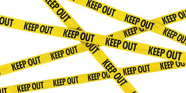 Yellow and Black KEEP OUT Barrier Tape Background