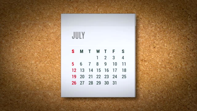Months of a year 2015 flying off from a calendar animation video alpha is included in the end....