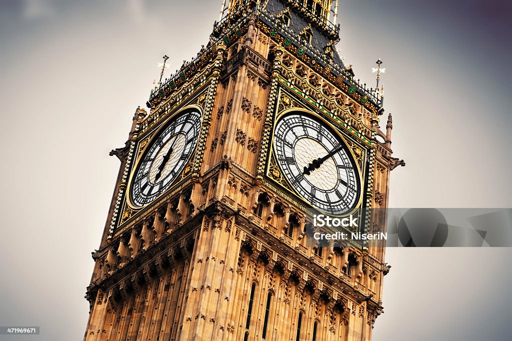 Big Ben, bell of the clock close up. London, England. Big Ben, the bell of the clock close up. The famous icon of London, England, the UK. Architecture Stock Photo