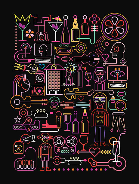 Disco Party – artystyczna grafika wektorowa