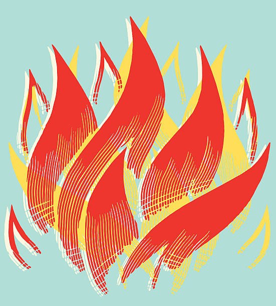 ilustrações de stock, clip art, desenhos animados e ícones de chamas - calor ilustrações