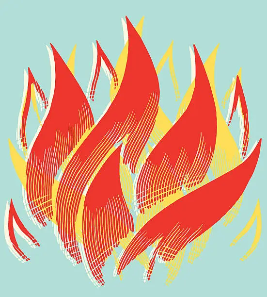 Vector illustration of Flames