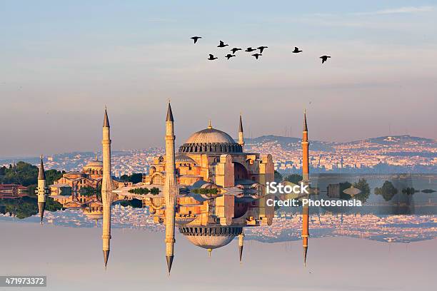 Blue Mosque And Hagia Sophia Stock Photo - Download Image Now - 2015, Architecture, Asia