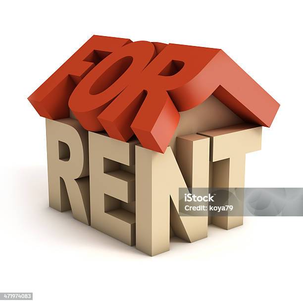 House For Rent 3d Icon Stock Photo - Download Image Now - Abstract, Built Structure, Business