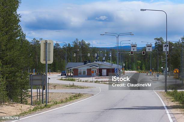 Rajajoosepin Russian Border Crossing In Lapland Finland Stock Photo - Download Image Now