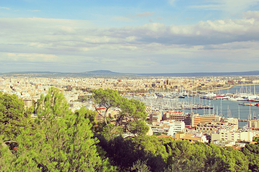 Palma, Majorca, Spain. Picture shot from bellver castell.