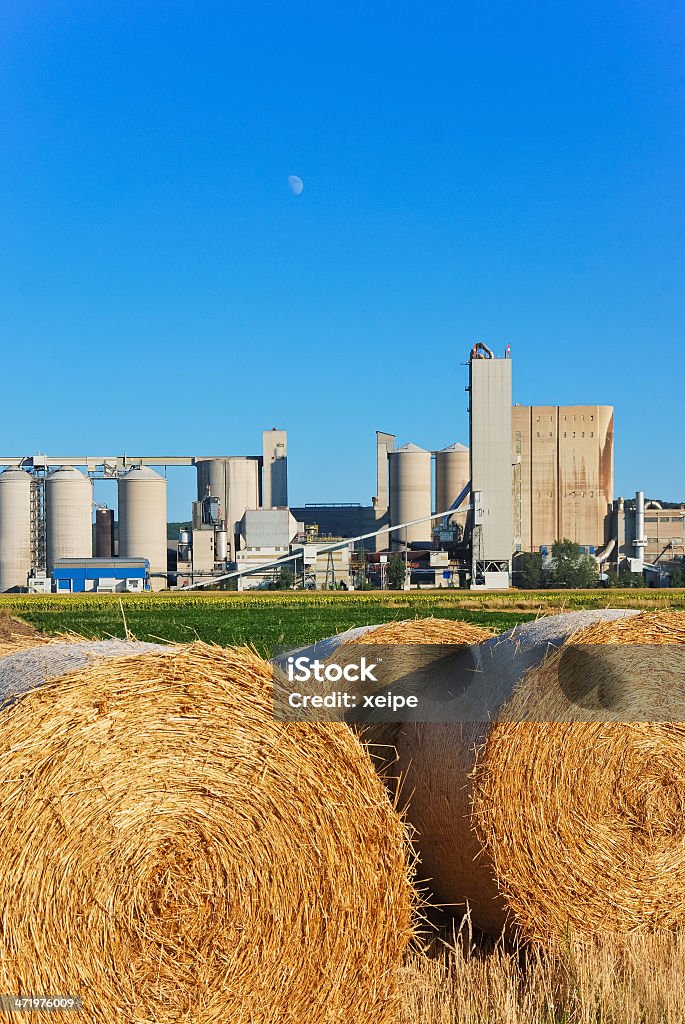 Fabrik in grüne Landschaft - Lizenzfrei Abendball Stock-Foto