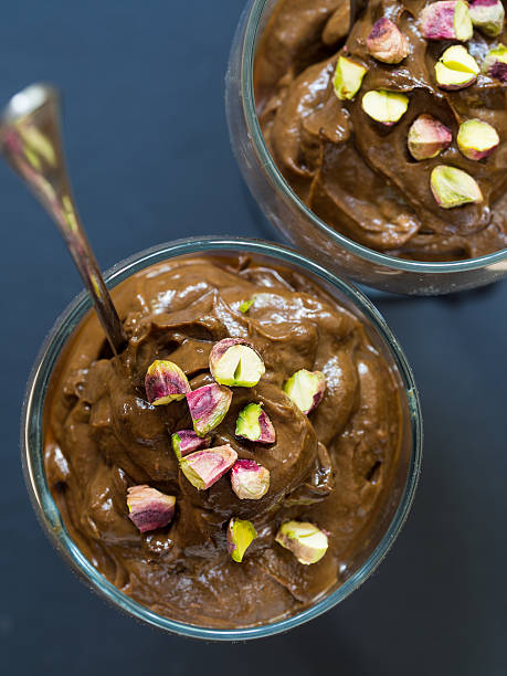 istock Organic vegan avocado chocolate mousse 471979374