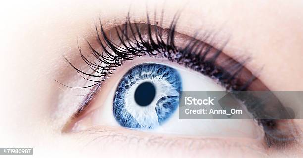 Abstract Blue Eye Stock Photo - Download Image Now - Blue Eyes, Close-up, Eye