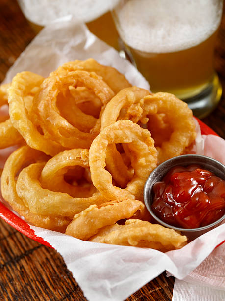 onion rings - lökring bildbanksfoton och bilder