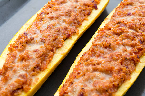 Stuffed and baked zucchini