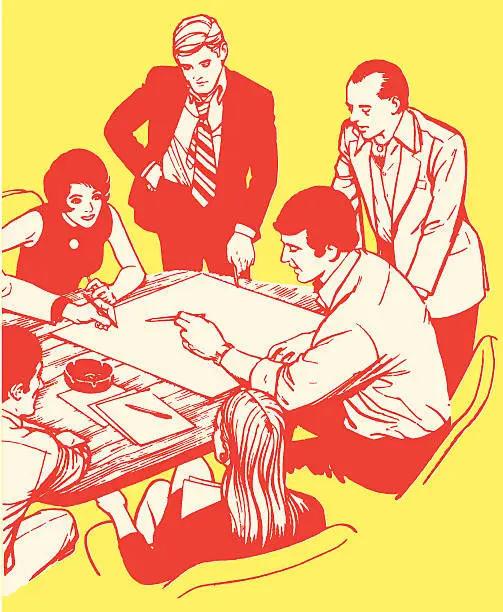 Vector illustration of Business Meeting