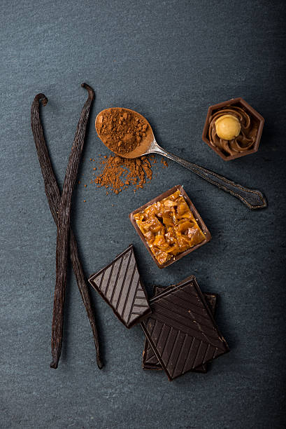 istock Artisan chocolate food background 471984396