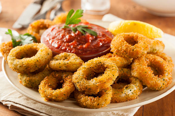 istock Homemade Fried Breaded Calamari 471984625