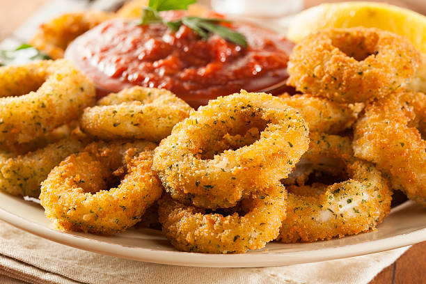 istock Homemade Fried Breaded Calamari 471984653