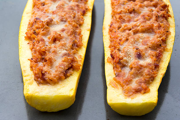 Stuffed and baked zucchini