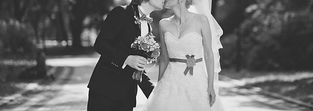 istock Groom and bride on wedding day together. 471986188
