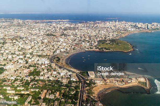 Aerial View Of Dakar Land And Water Stock Photo - Download Image Now - Dakar, Senegal, City