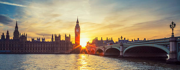 istock Panoramic view of Big Ben at sunset. 471986600