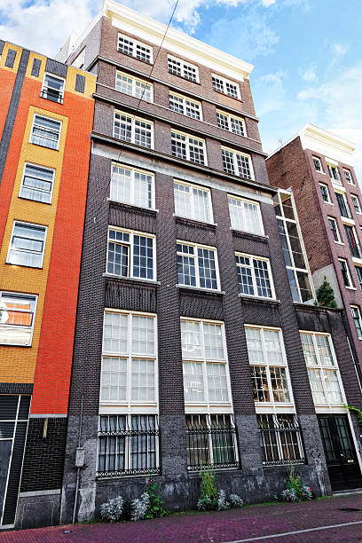 istock Amsterdam and typical houses with clear summer sky.Netherlands 471987127