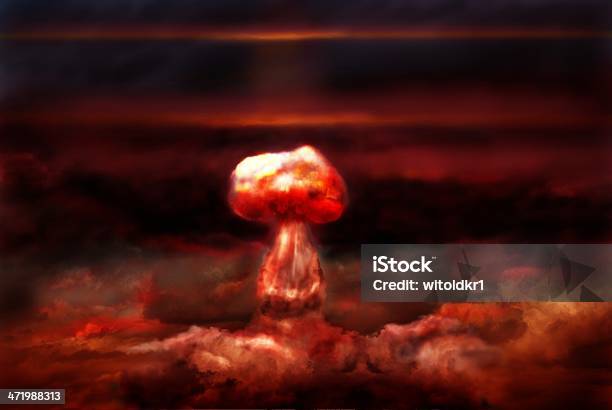 Esplosione Di Una Bomba Nucleare - Fotografie stock e altre immagini di Arma nucleare - Arma nucleare, Armi, Armi di distruzione di massa