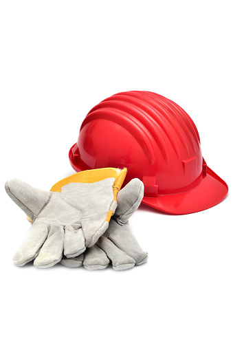 Hard hat and gloves