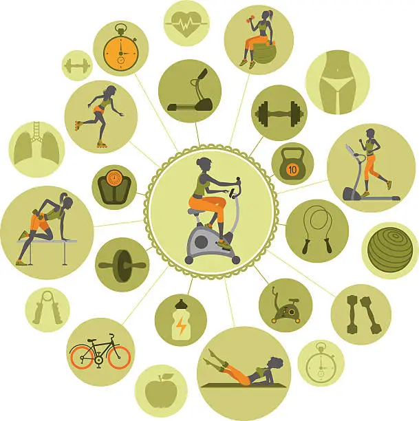Vector illustration of Fitness Assembly
