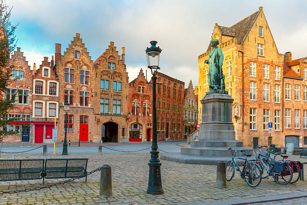 istock Jan Van Eyck Square in Bruges, Belgium 471990278