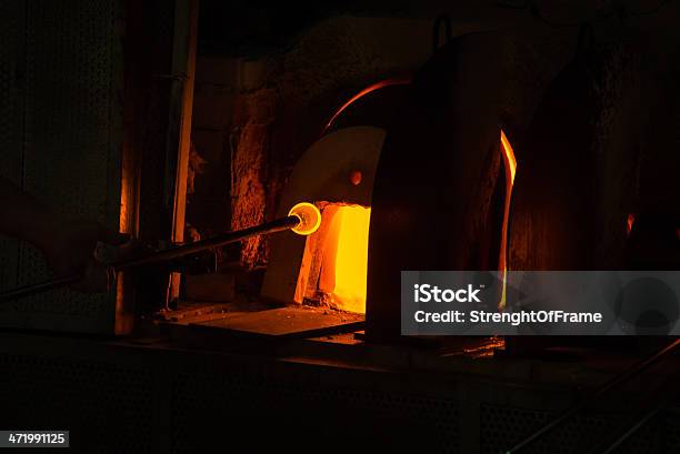 Glass Works Stock Photo - Download Image Now - Glass Blower, Hut, Sweat