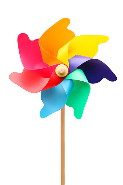 istock Colorful Pinwheel Toy on White Background 471991172
