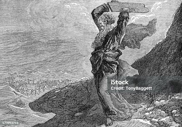 Moses Breaking The Two Tablets Of Stone Stock Illustration - Download Image Now - Ten Commandments, Moses - Religious Figure, Christianity