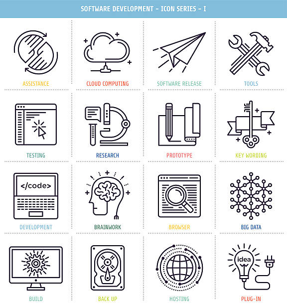 소프트웨어 개발 - hard drive symbol ideas concepts stock illustrations