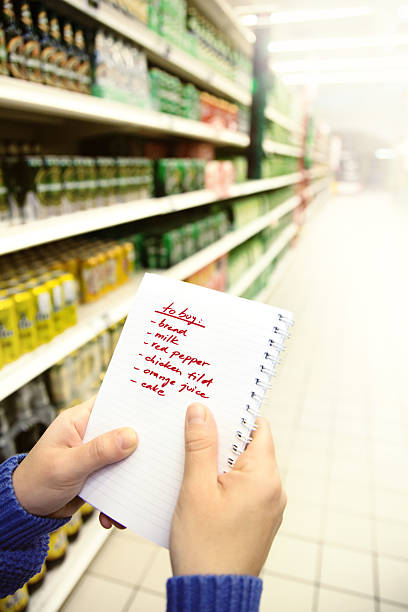 istock buying list in supermarket store 471994757