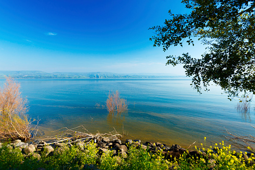 Landscape of Kinneret Lake - Galilee Sea, Israel