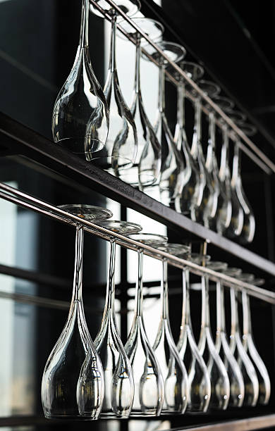istock Lots of wine glasses in bar 471996743